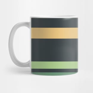 A world-class impression of Greyish, Onyx, Oxley, Laurel Green and Sand stripes. Mug